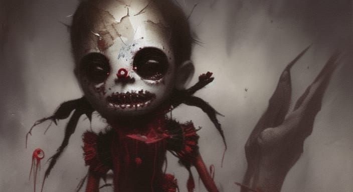 Sinister Voodoo Doll in Dark Fantasy Style