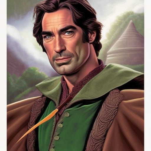 Prince Barin Comic Art: Young Timothy Dalton as Robin Hood