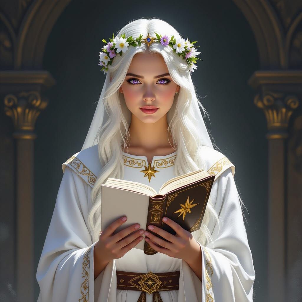 Medieval Valyrian Queen with Holy Symbol