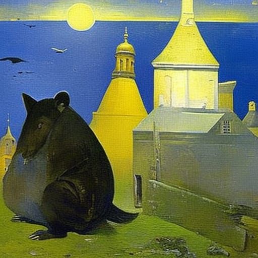 Wombat in the Slums: A Cubist Interpretation