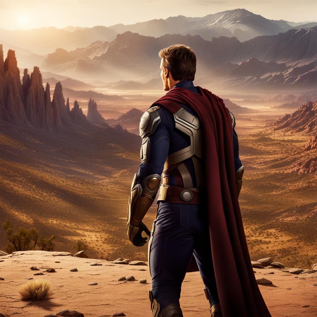 Avengers Assemble at Sunset: A Cinematic Desert Scene