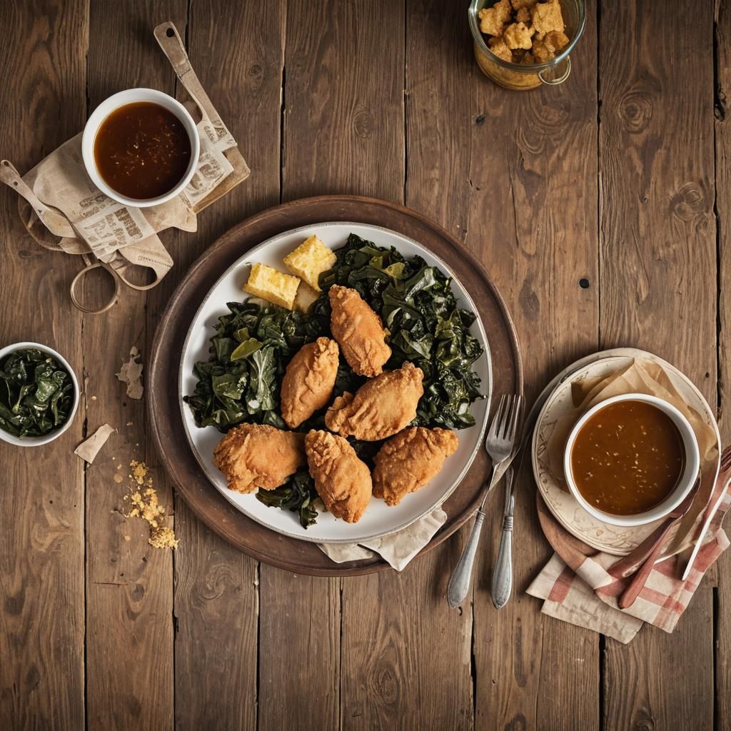Macro Still Life of Steaming Southern Cuisine