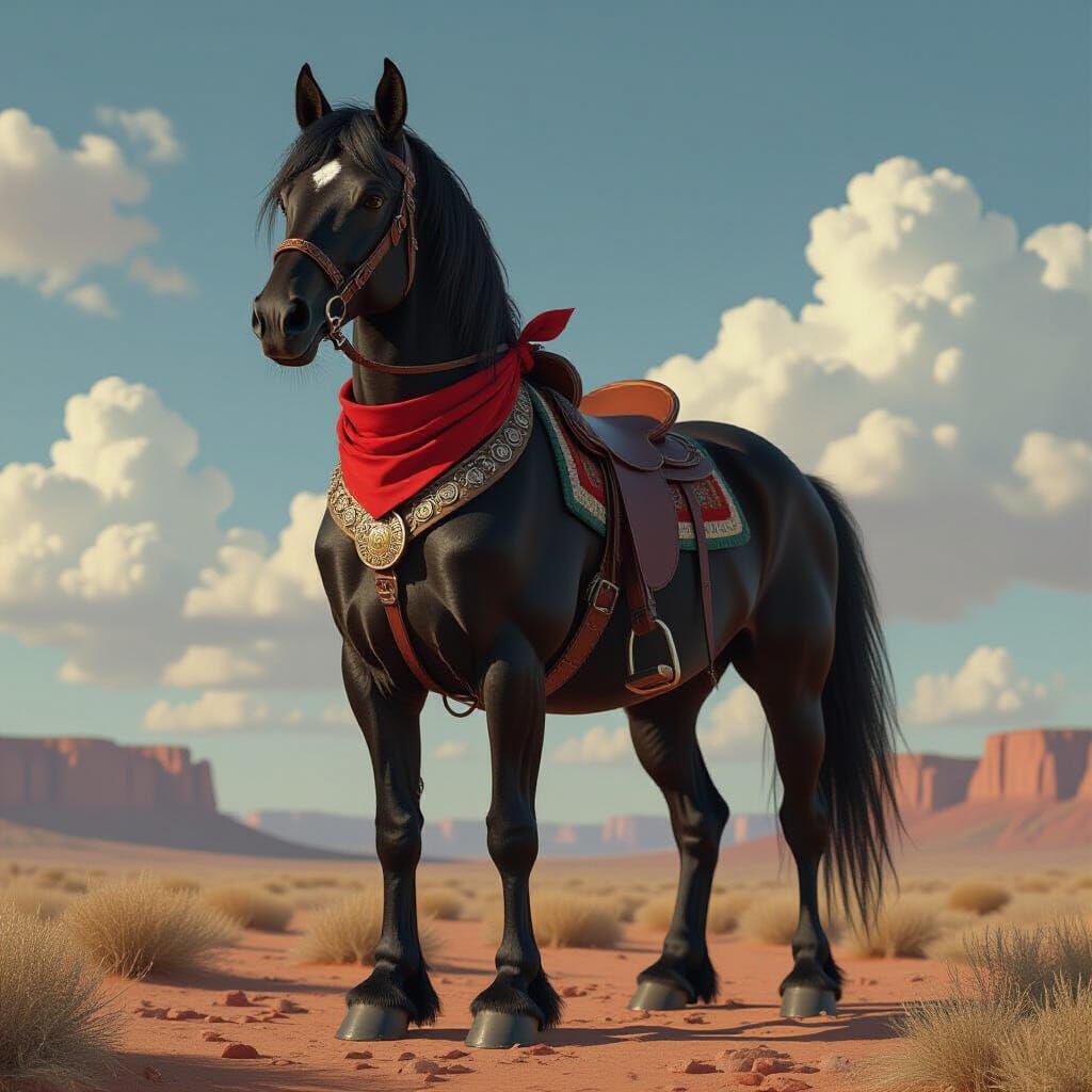 Horse Fursona in Dreamlike Matte Painting Style