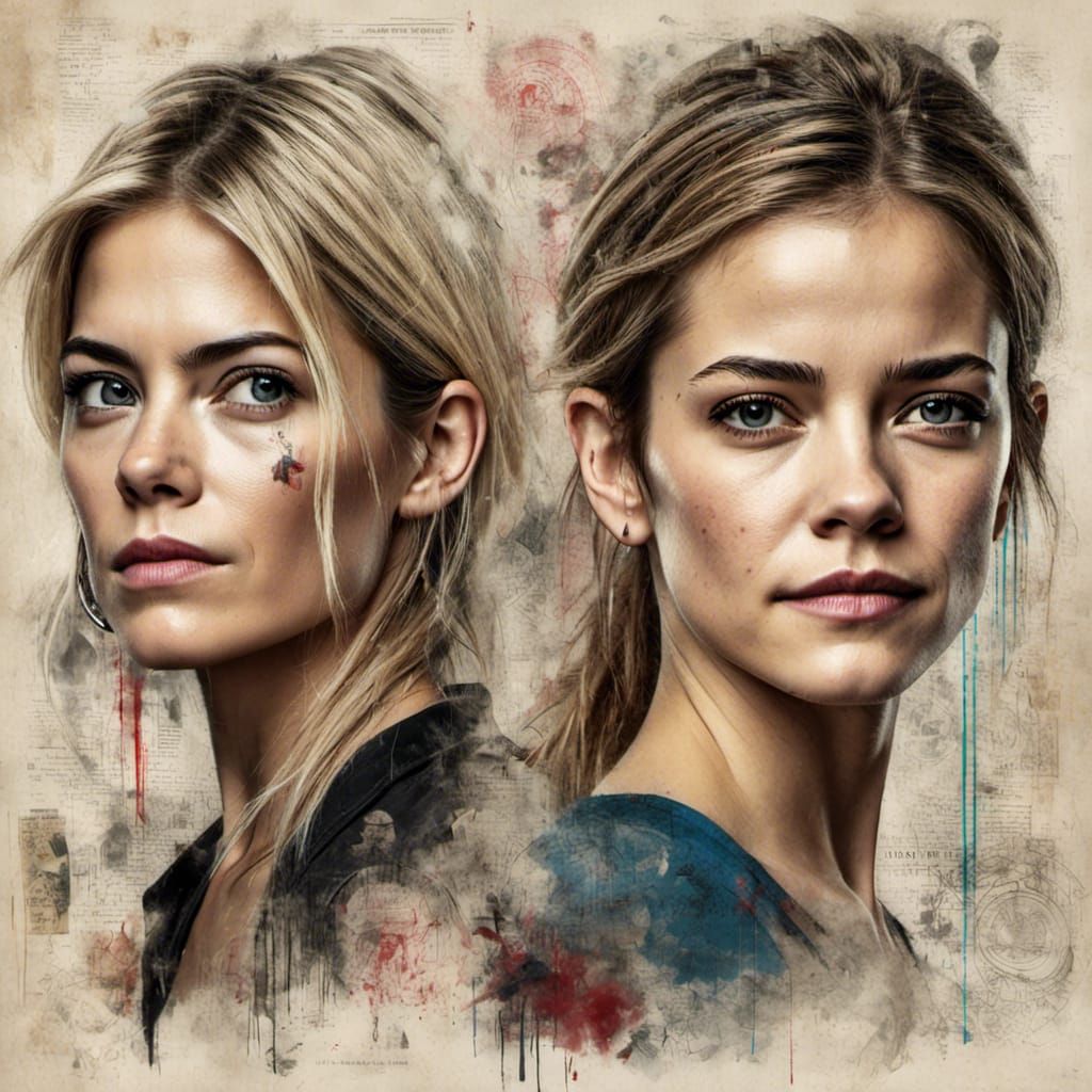 Rosamund Pike and Emma Watson: Grunge Poster Art