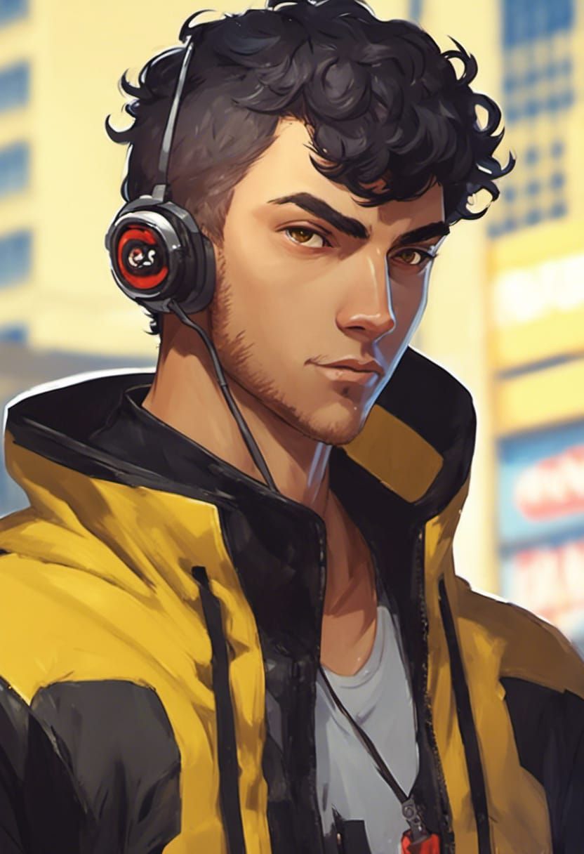 David Martinez Portrait in Persona 5 Style