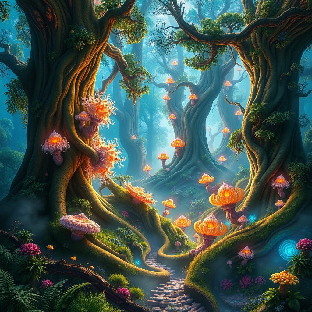 Whispers of Nature's Splendor in Vibrant Fractals