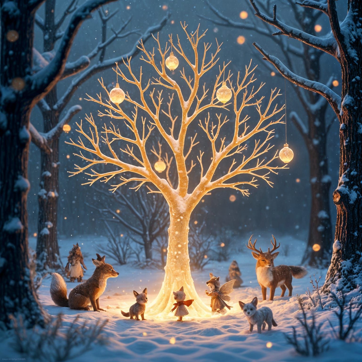 Fairies and Gnomes in Winter Wonderland