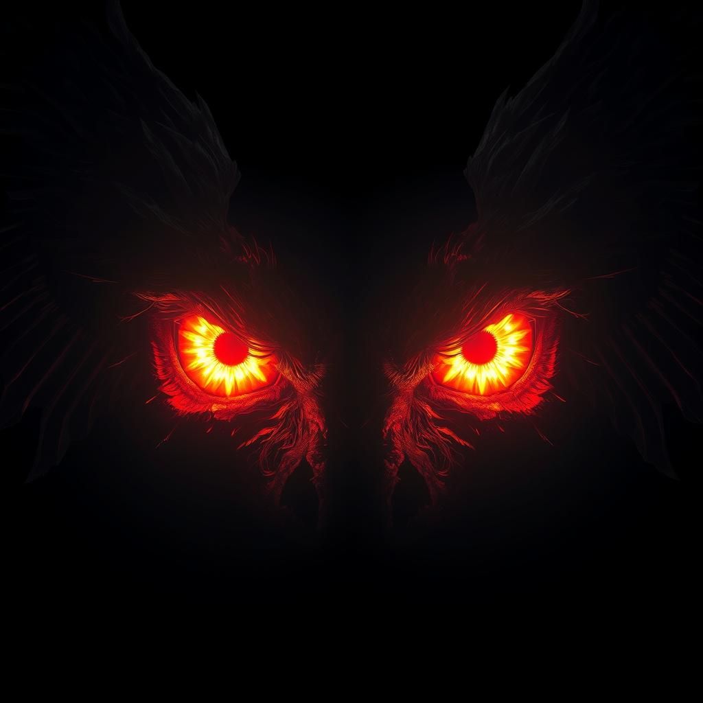 Glowing Angelic Eyes in a Dark Void