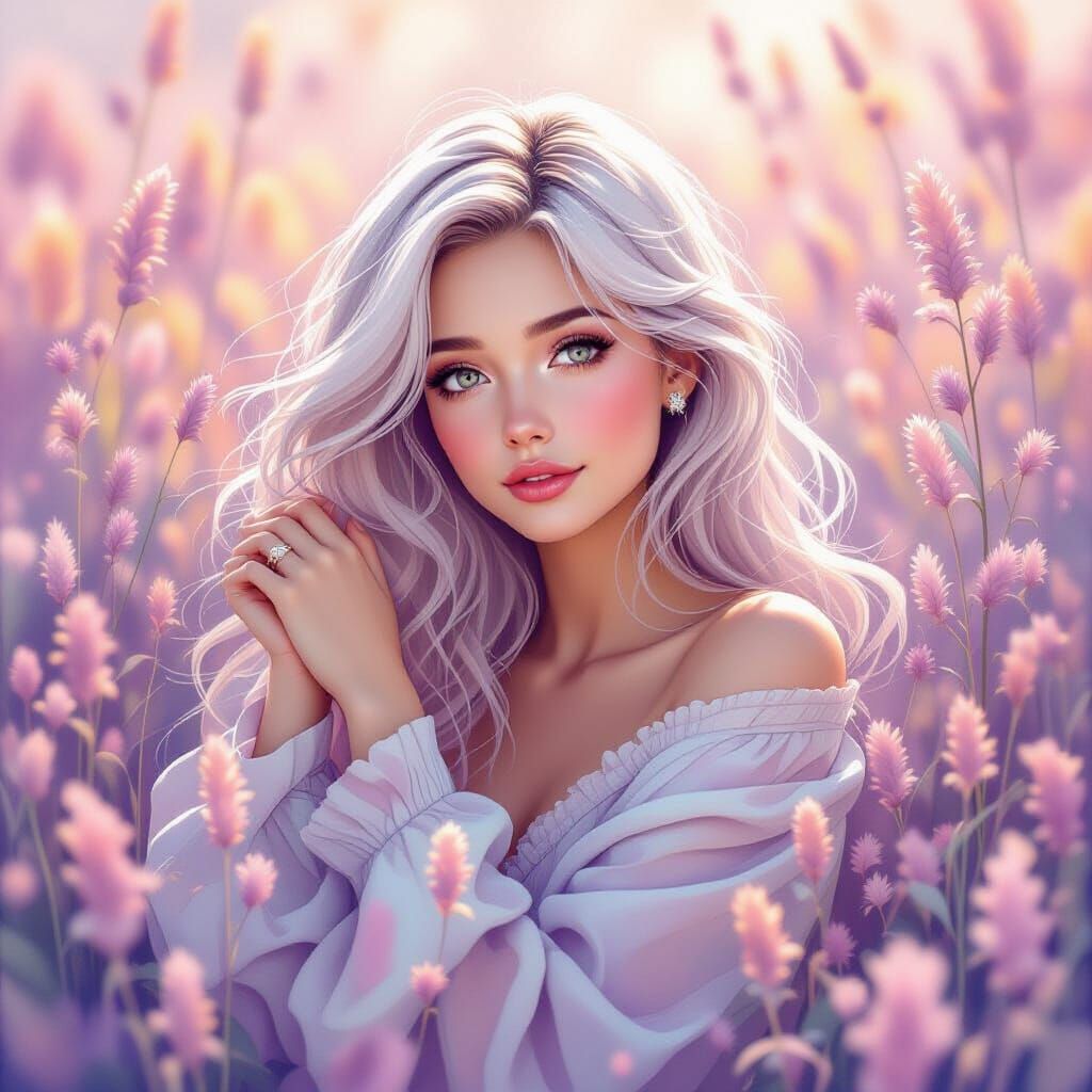 Ethereal Soul Wrapped in Iridescent Hues