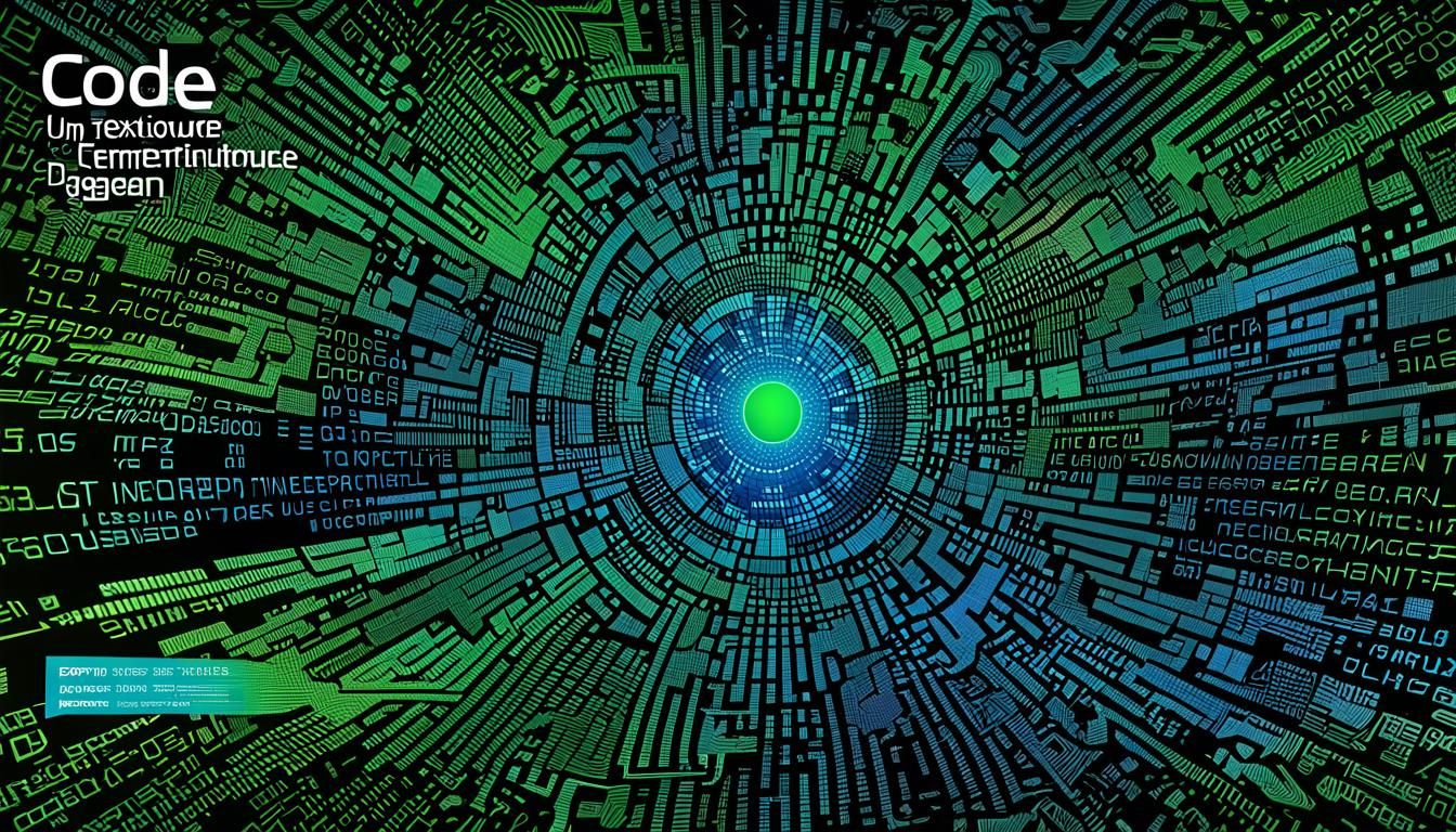 Abstract Tech Wallpaper with Geometric Code Strands