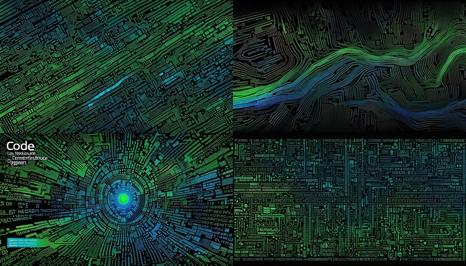 Abstract Tech Wallpaper in Electric Blue and Neon