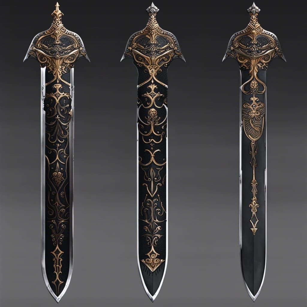 Engraved Greatsword with Slick Pattern Design
