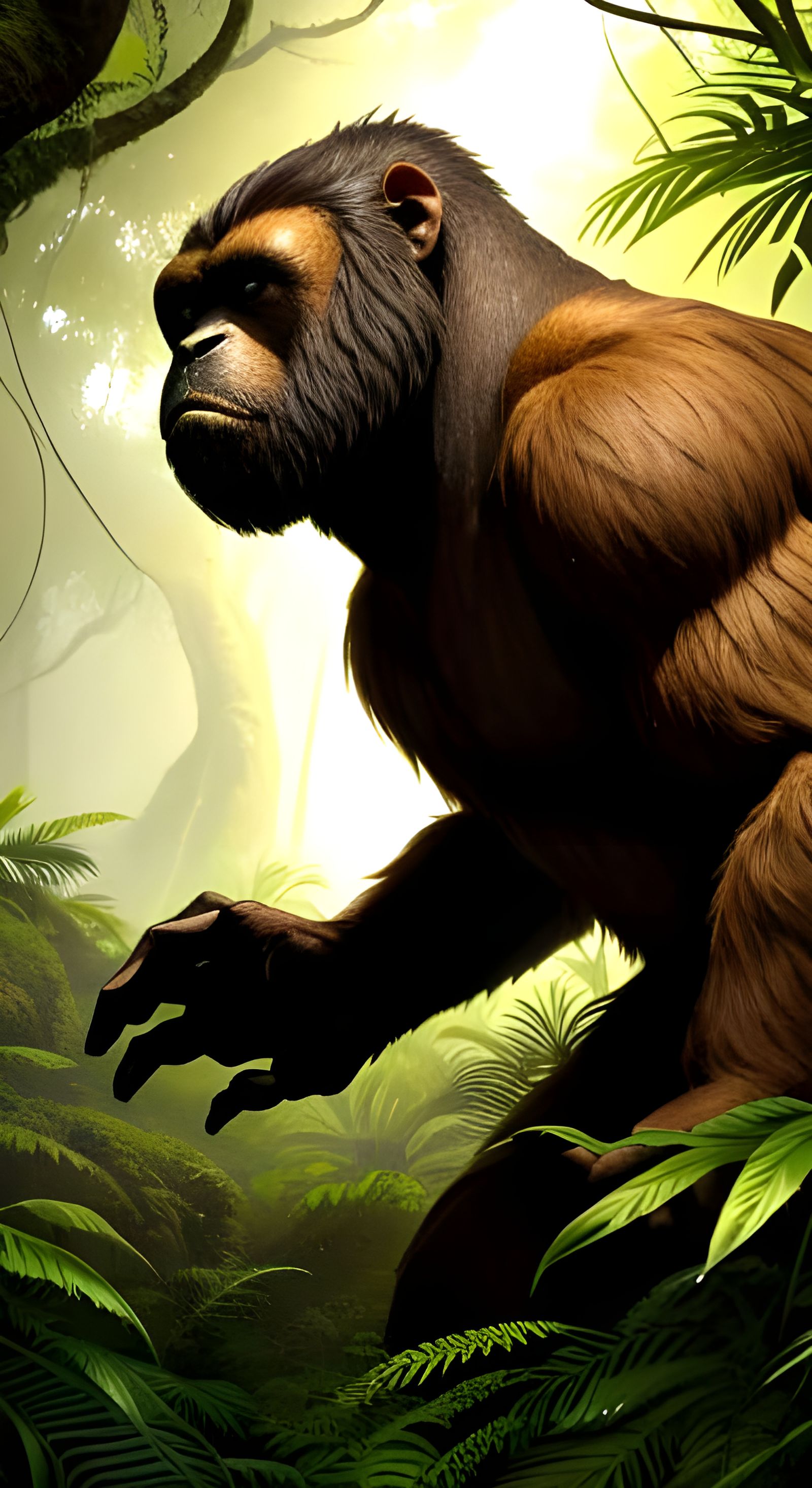 Gigantopithecus: An AI Interpretation of the Giant Ape