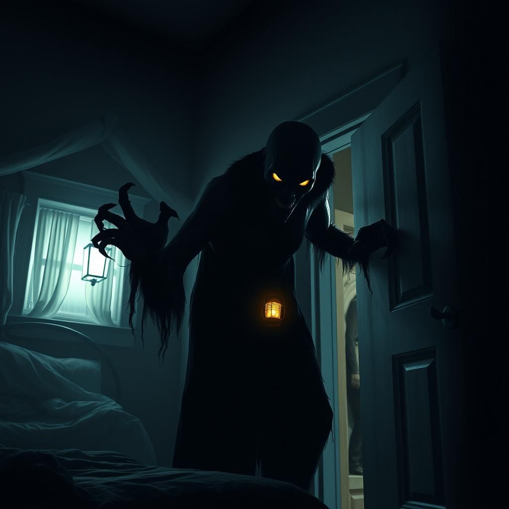 Boogeyman Creeps into Home in Dark Fantasy Style