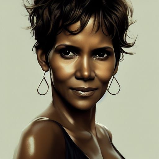 Hyperrealistic Portrait of Halle Berry