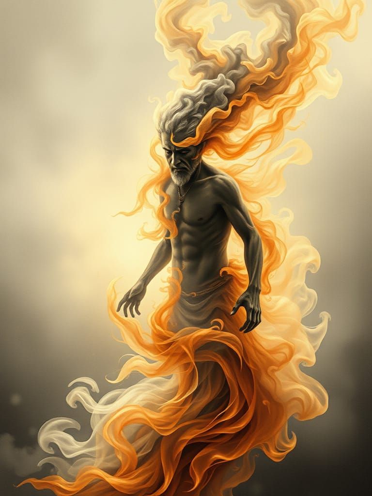 Ethereal Shaman in Misty Smoke