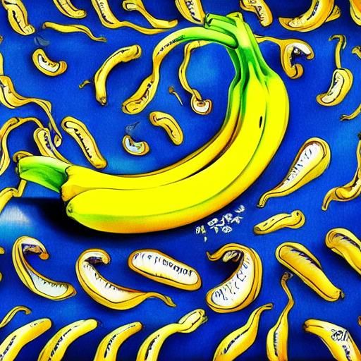 Surreal Banana on Pillow, Salvador Dali Style