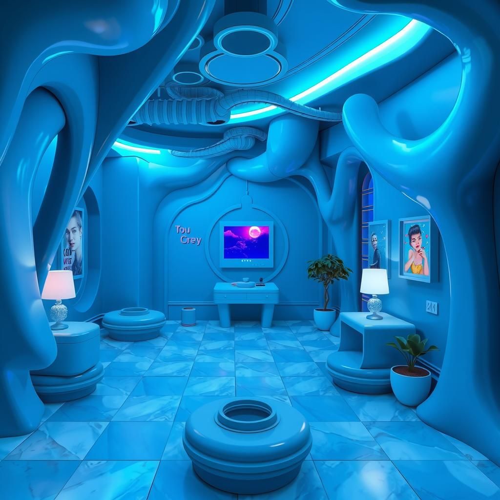 Abstract Snake in Cubist Maximalist Style