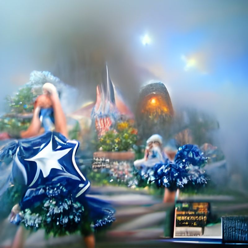 Dallas Cowboys Blue Star in Ethereal Fantasy Style