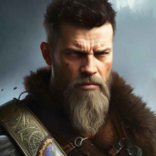 Viking man ready for battle