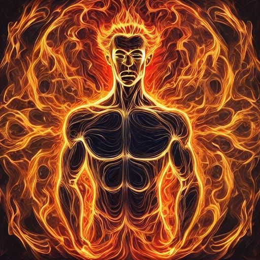 Mad Scientist and His Iridescent Lover in a Surreal Laborato...