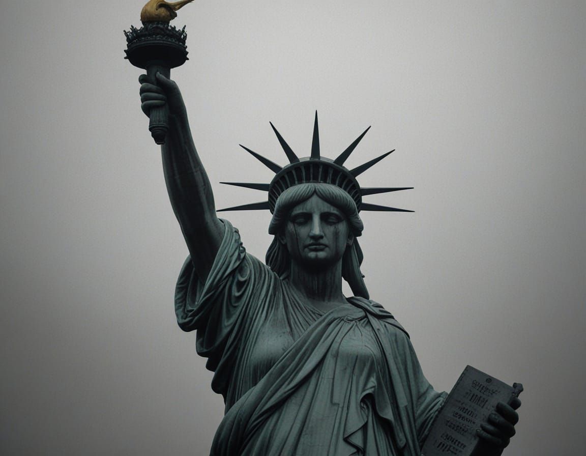 Shackled Liberty in a Golden Grip