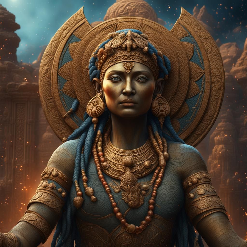 Ninhursag: Sumerian Mother Goddess in Detailed Matte Paintin...