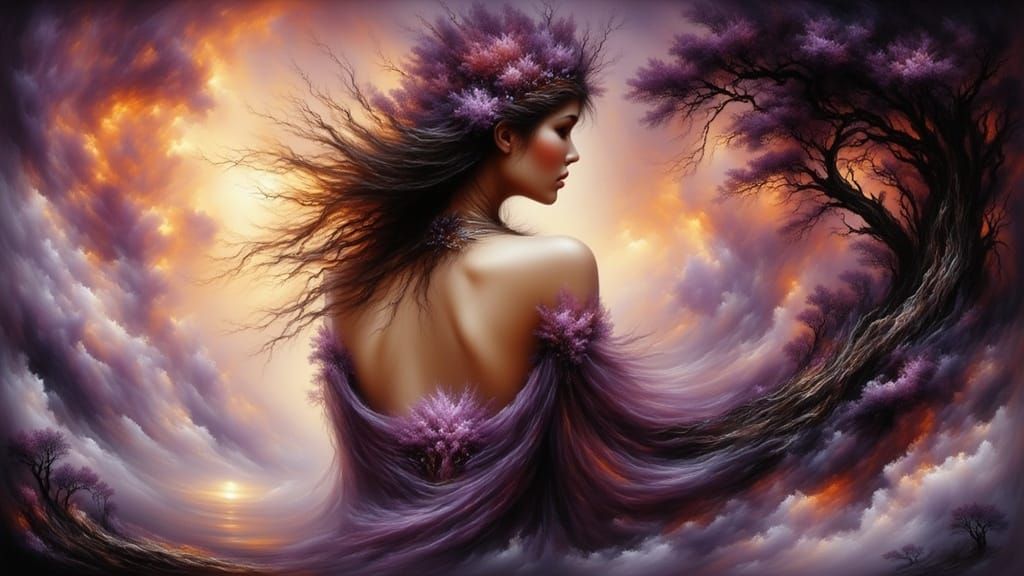 Andrea in Sunny Argentina, Art Nouveau Astral Ambiance