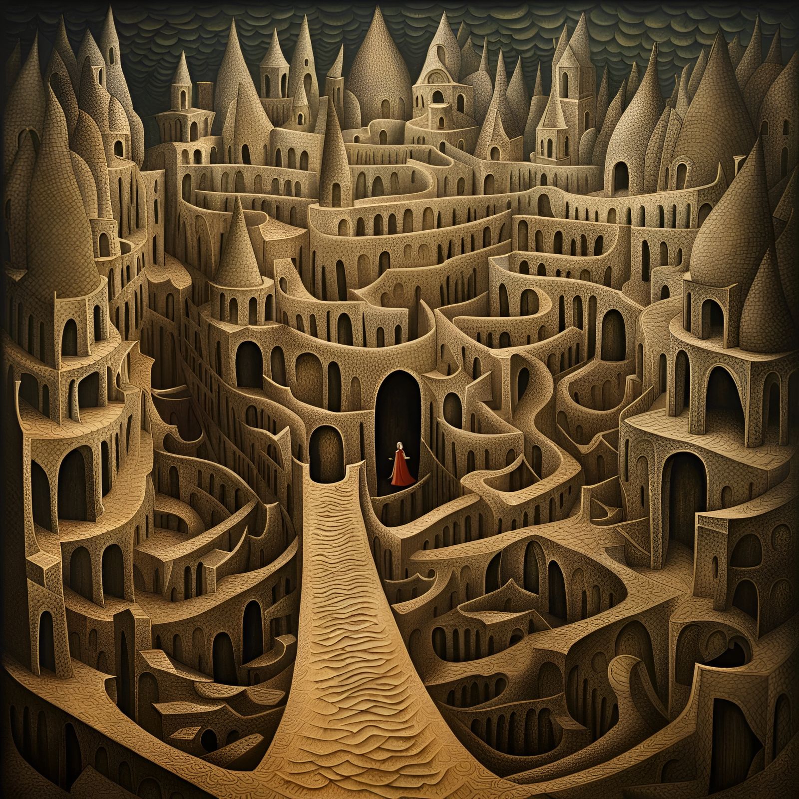 The Maze (Remedios Varo style)