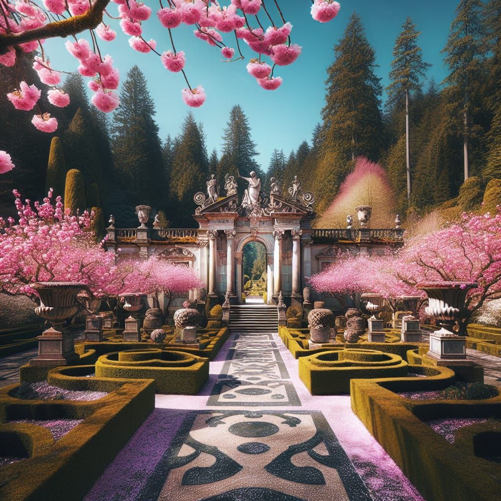 Palladian Garden in Spring Bloom