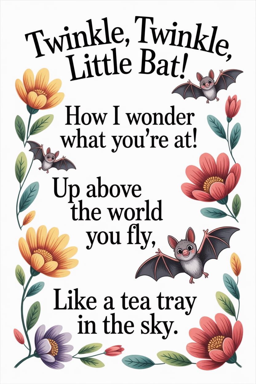 "Twinkle, twinkle, little bat!"