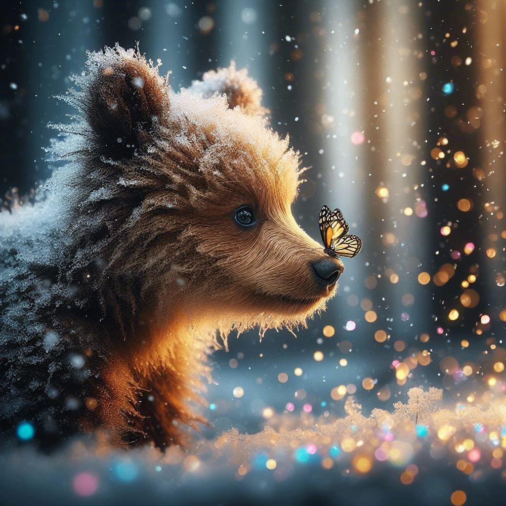 A Bear Cub's Butterfly