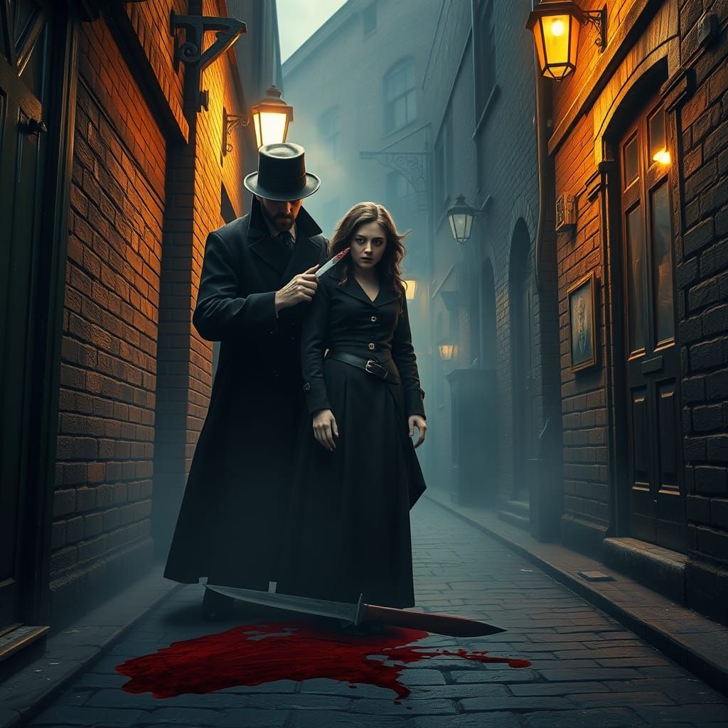 Victorian-Era Jack the Ripper Lurks in Shadows of Foggy Whit...