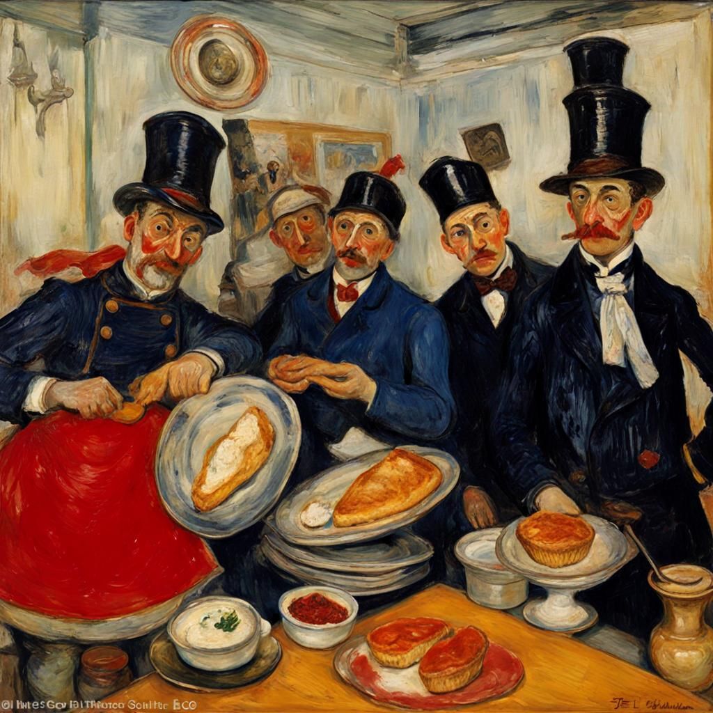 Surreal Professions: Boots and Pies in Expressionist Style