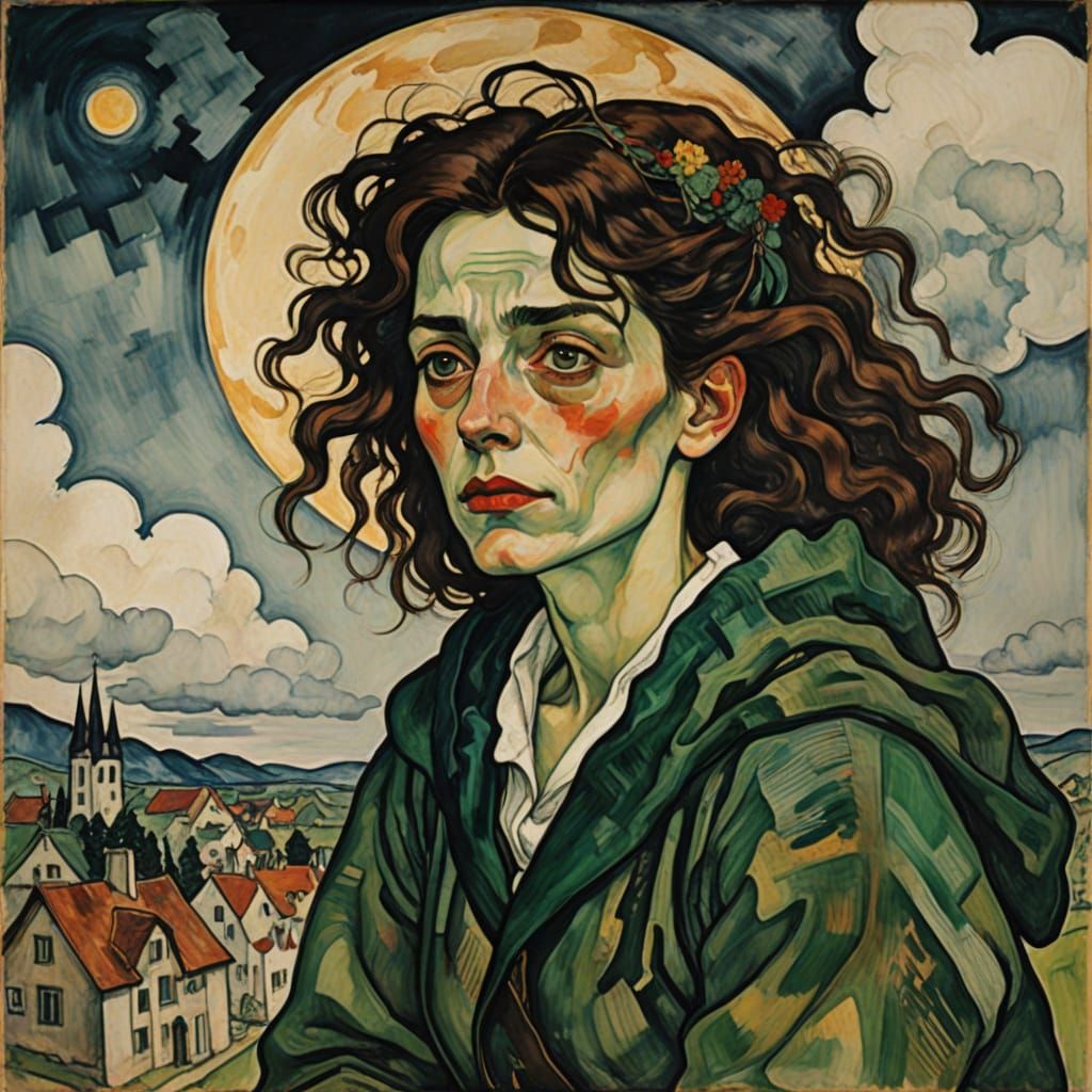 Dreamlike Vision of Laughter Ascending in Smoke