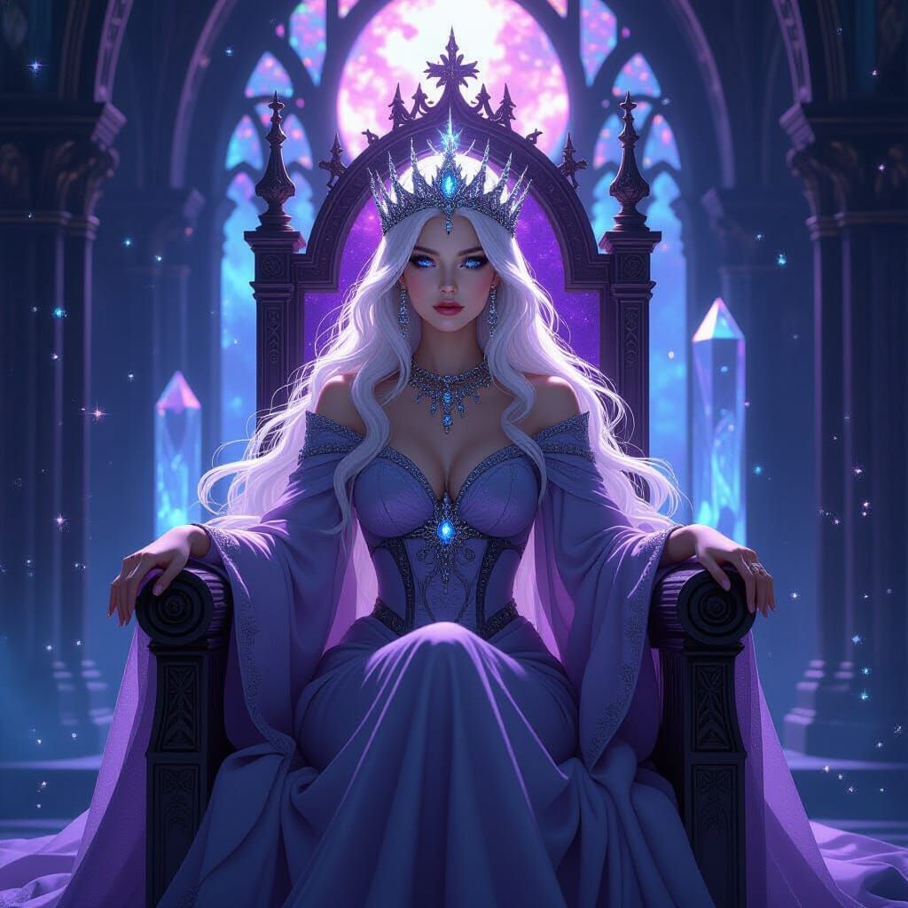 Martian Empress Portrait in Renaissance Art Nouveau Style