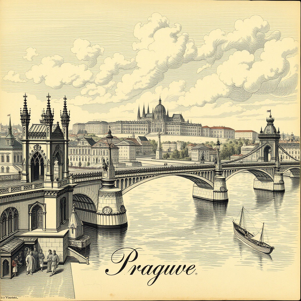 Vintage postcard "Prague"