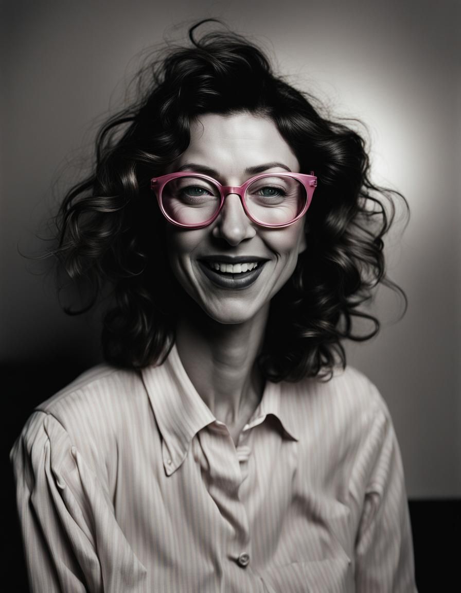 Woman Giggling in Long Exposure Fine Art Photograph