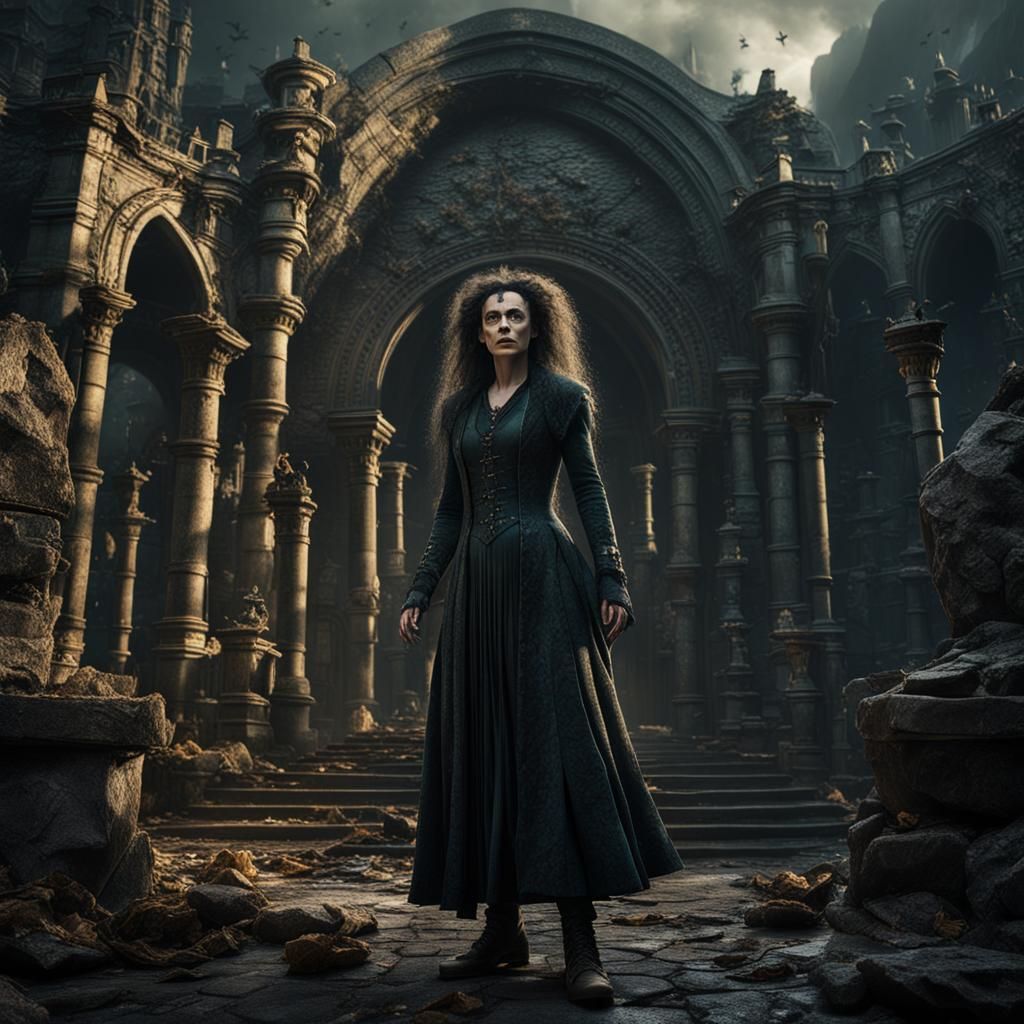 Young Bellatrix Lestrange: Detailed Fantasy Art