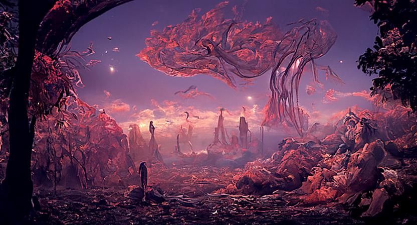 Tree of Sacred Geometry in Horror Mist