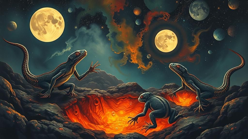 Salamander Aliens Emerge on Mystical Planet