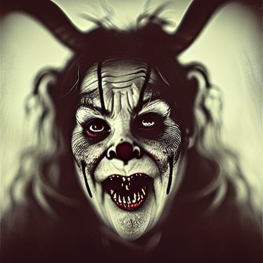 Charming Krampus Portrait with Ambient Lighting