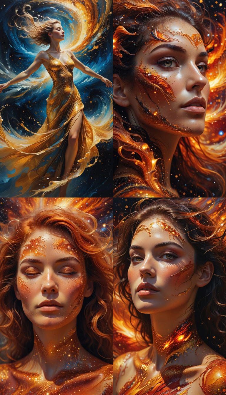 Abstract Beauty in Cosmic Waves of Light