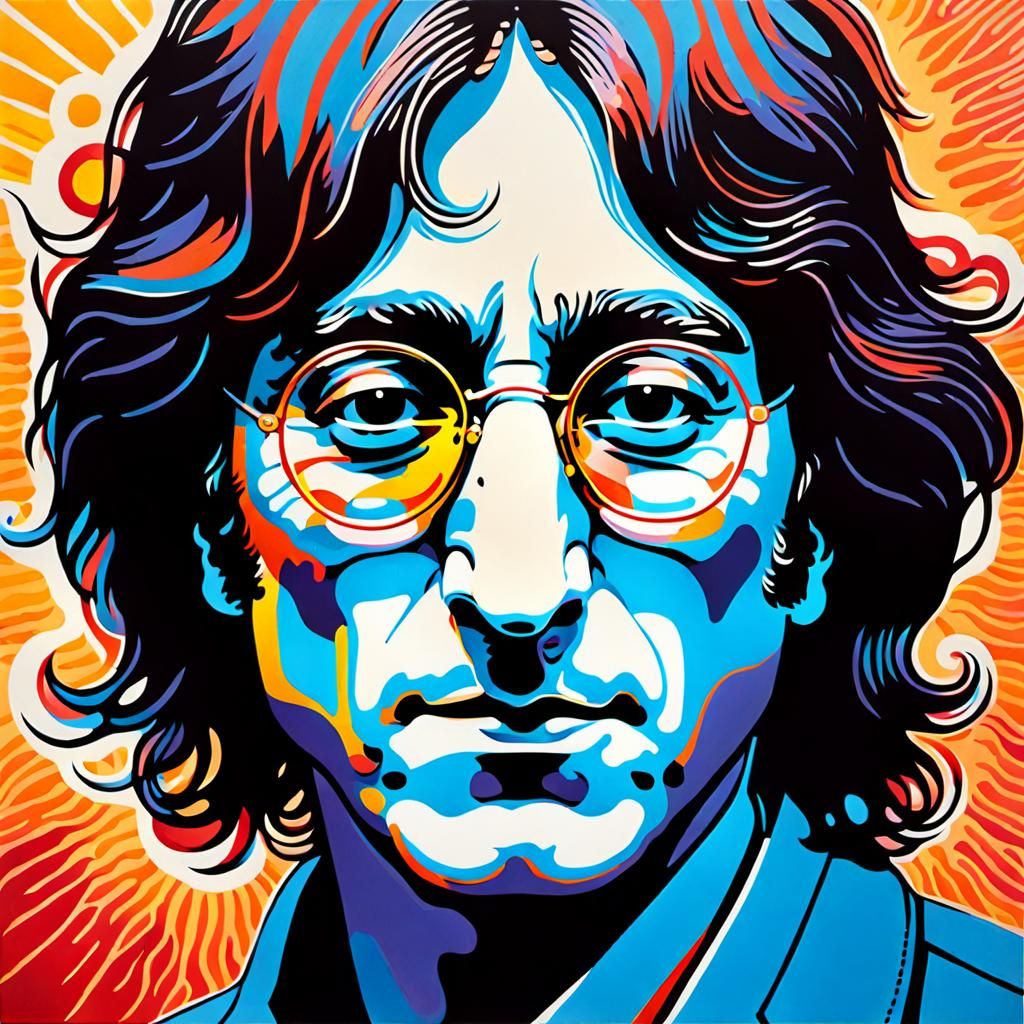 Pop Art portrait of John Lennon