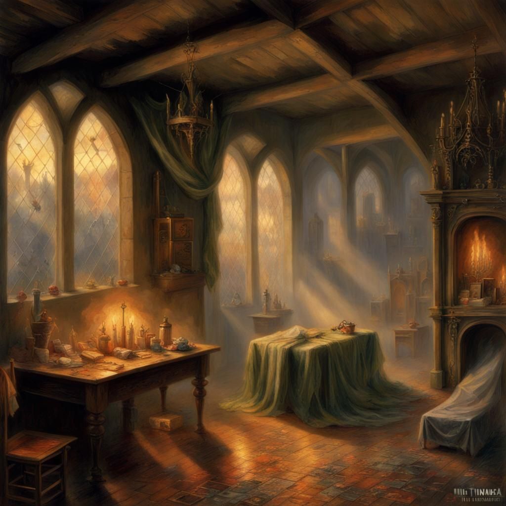 Masque of the Black Death: Ethereal Fantasy Interior