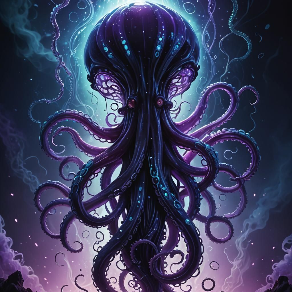 Tentacle Grips Glass 'A' in Sci-Fi 3D Render