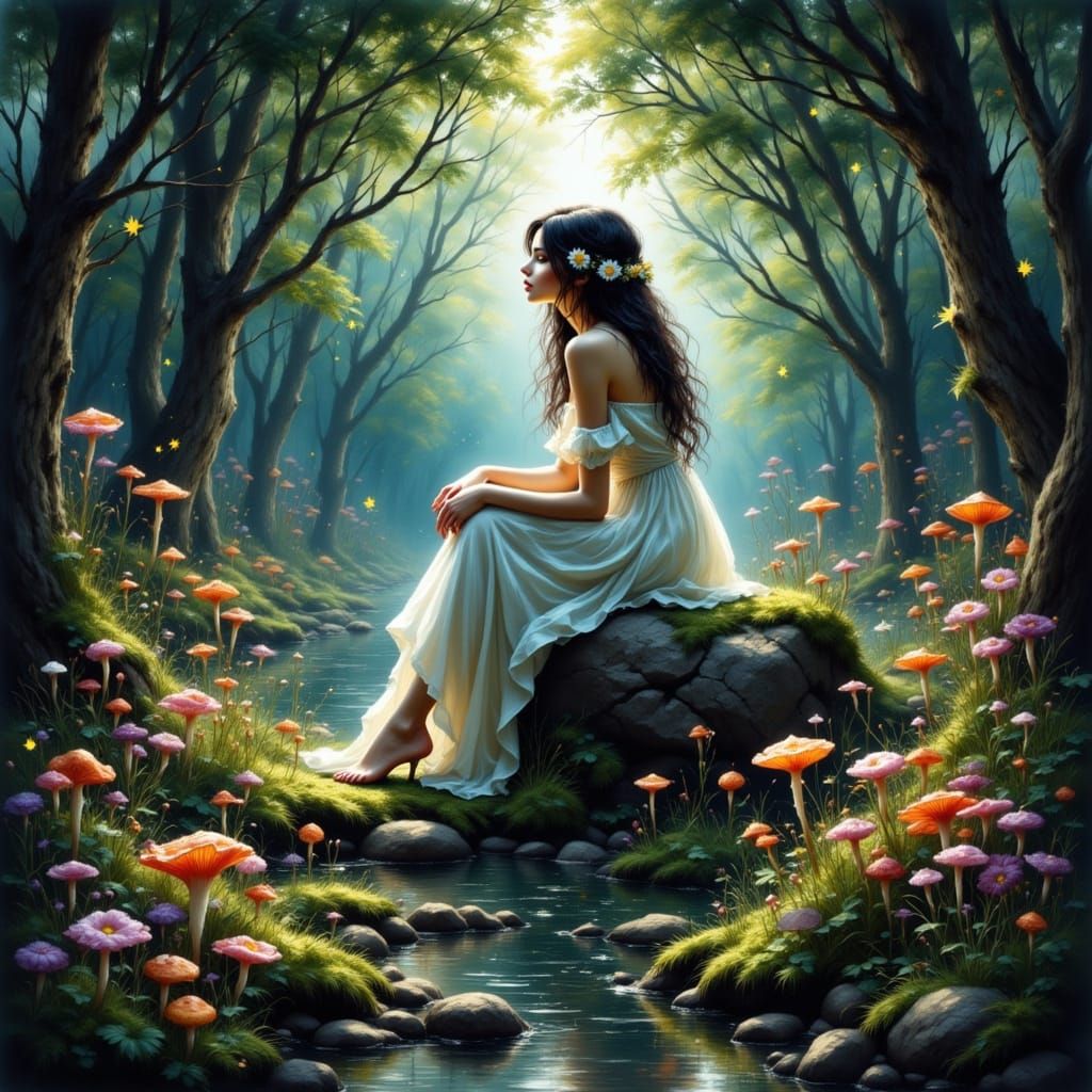 Ethereal Beauty in Dreamlike Landscape