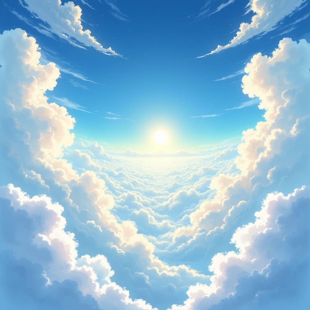 Celestial Dreams in Vibrant Anime Style