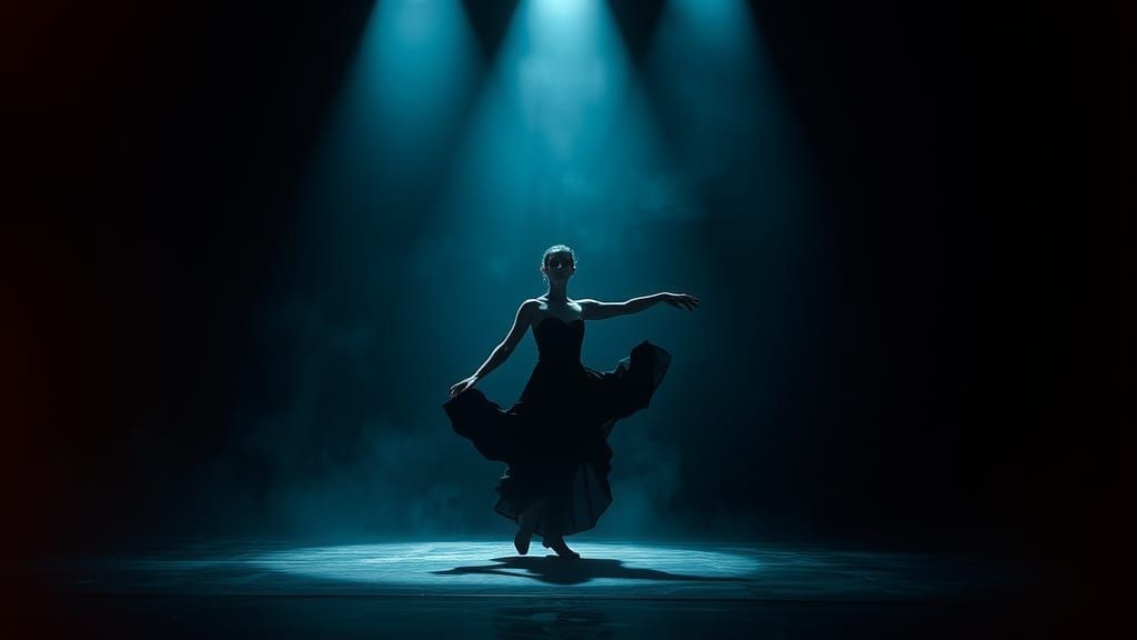Dramatic Stage Dancer in Cinematic Lighting