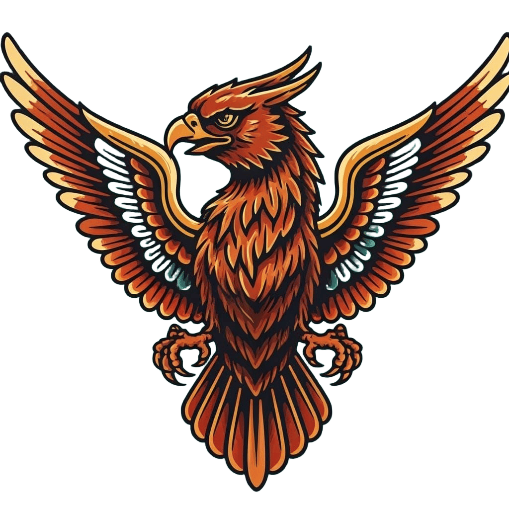 American Thunder Bird Old School Tattoo Graphic